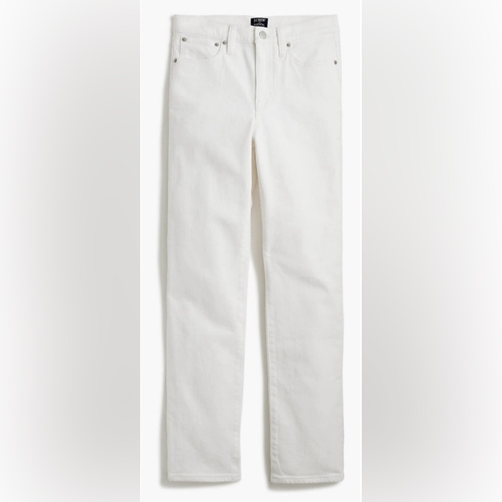 J. Crew White Essential Straight Jeans